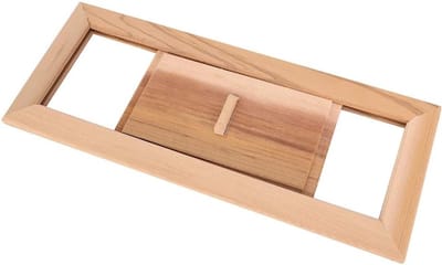 Ventilatiegrill voor Sauna met Sterke Luchtstroom en Verstelbare Luchtopening van Hoogwaardig Cederhout