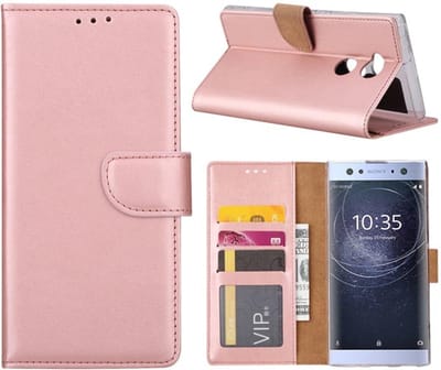 Bookcase Geschikt voor: Sony Xperia XA2 Ultra - Rose Goud - portemonee hoesje