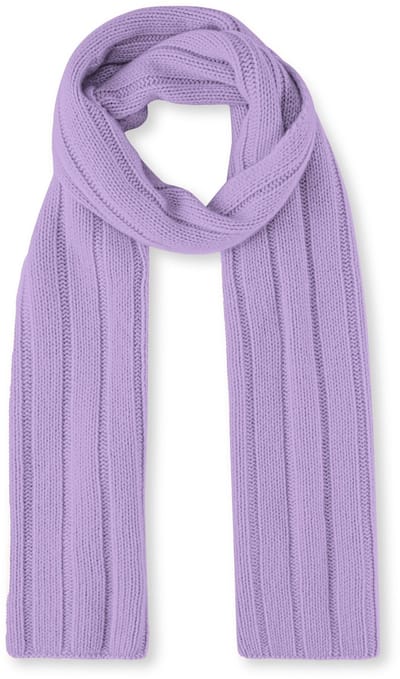 FALKE Scarf in Rib sneldrogend warm kasjmier wintersjaal unisex purper - maat ONESIZE