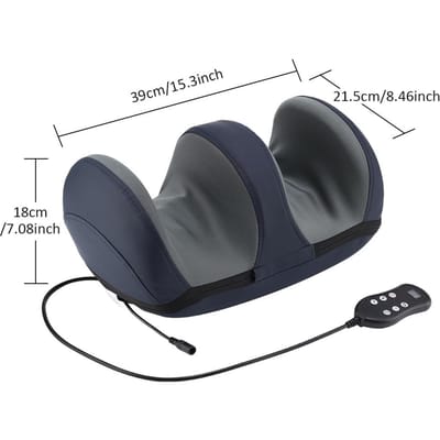 Elektrisch Intelligent Voetmassageapparaat met Afstandsbediening Huishoudelijke Kuitmassager Rood Li Kneedtherapie voor Voetontspanning US Plug gray