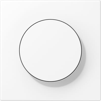 Afdekplaat dimmer met knop - Wit - RAL9010 - Universeel Afdekraam voor dimmers - Afdekramen - Afdekplaatje - Afdekplaten