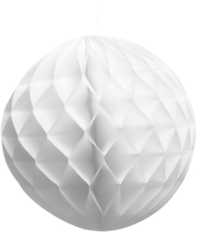 HOBI - Witte bal van honingraatpapier 25 cm