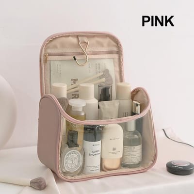 Doorzichtige Make-uptas voor Vrouwen Hangend Reizen Toiletartikelen Cosmetica Grote Capaciteit Waterdichte Rits Organizer