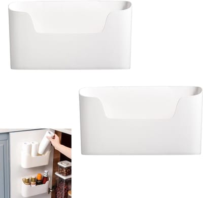 Opbergdoos, deur, keuken, opbergdoos, organizer, badkamer, zelfklevend, wandopslag, zakhouder, keuken, voor containers in badkamer en koelkast