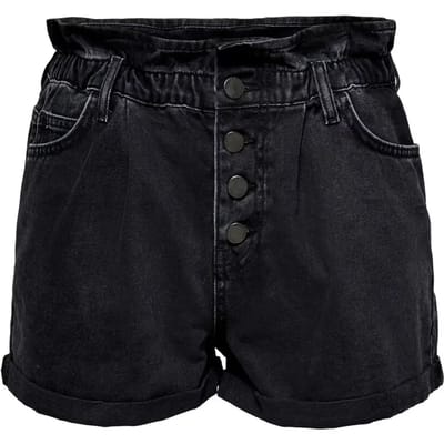 ONLY - ONLCUBA PAPERBAG DNM SHORTS NOOS - Dames - Bermuda shorts