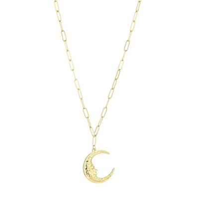 Bijoutheek Collier Schakel Maan Goud