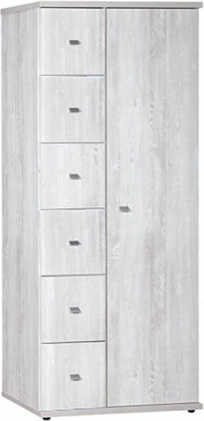 Kledingkast 2 Deurs - 200 x 83 x 58cm - Licht Grijs Hout - Son