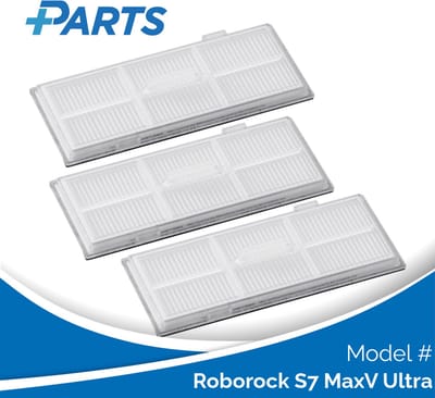 Roborock S7 MaxV Ultra Filters (3 Stuks, Plus.Parts® alternatief voor 8.02.0082)