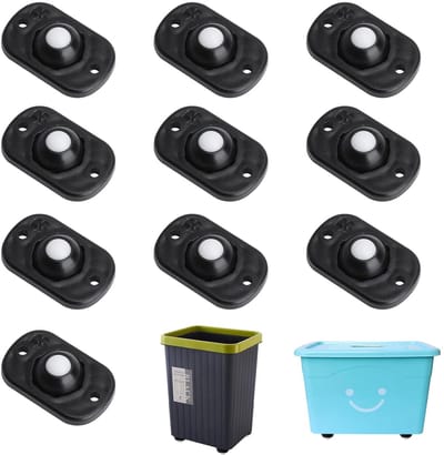 Kogelwielen voor meubels, zelfklevende mini-meubelwielen, 360° draaibare glijwielen voor keukenapparaten, 10 stuks, kleine rollen voor meubels, sterk draagvermogen, eenvoudige montage, flexibel voor
