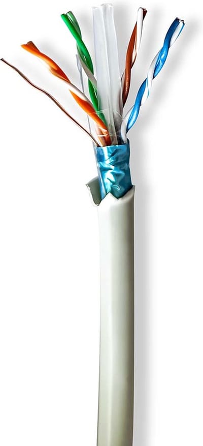 Nedis Network Cable Roll | CAT6 | Stranded | F/UTP | Bare Copper - Grijs - 50m