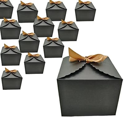 20 Stuks Zwarte Geschenkdozen met Lint voor Bruiloft, Verjaardag, Kerstmis en Meer - Perfecte Verpakking voor Cadeaus en Crafting