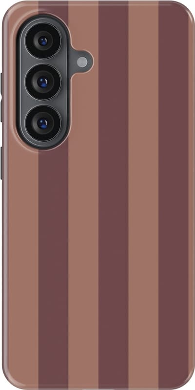 DripCase Gestreept Hoesje Samsung Galaxy S26 | Backcover met Mag | Stripes Motief | Trendy Case Samsung Galaxy S26 met Strepen Burgundy Rush