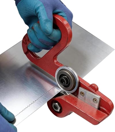 Plaatmetaalsnijder - Metaalschaar - Dakbedekking Snijden - Dubbelwiel Mechanisme - Verstelbaar - Rood