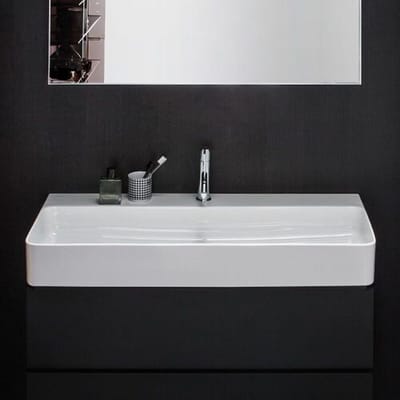 LAUFEN Val washbasin, submountable 95 x 42 cm, with 1 tap hole, with overflow H8102870001041