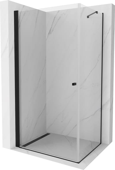 Mexen Pretoria draaideur douchecabine 100 x 110 , transparant, zwart - 852-100-110-70-00