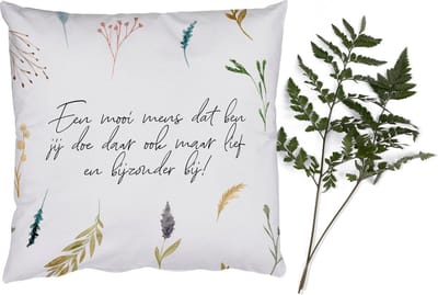 Sierkussens - Kussentjes Woonkamer - 40x40 cm - Een mooi mens dat ben jij - Vrienden - Quotes - Spreuken