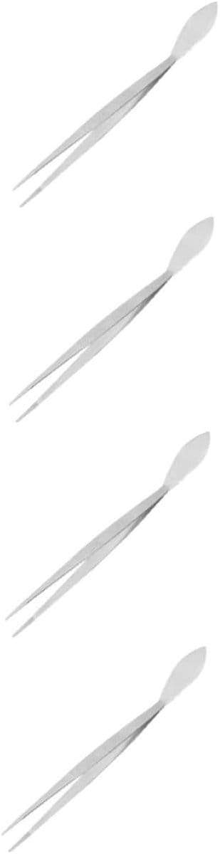 Pincet Set - Precisie Tools - Kleine Onderdelen Hanteren - Roestvrij Staal - 4 Stuks - Zilverkleurig