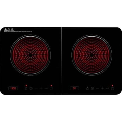 alpina 2-Pits Inductie Kookplaat Vrijstaand - Inductiekookplaat met 2 Kookzones - Touch Bediening, Kinderslot en Timer Functie - Digitaal display - 200-2000W
