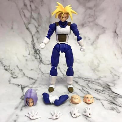 SHF Dragon Ball Z Figurine Super Saiyan Trunks Figurine d'Action Articulée PVC Collection Anime Garçon du Futur Torankusu Figurines Modèle Jouets