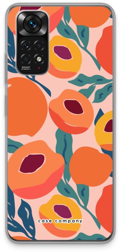 Case Company® - Hoesje geschikt voor Xiaomi Redmi Note 11 hoesje - Perzik - Soft Cover Telefoonhoesje - Bescherming aan alle Kanten en Schermrand