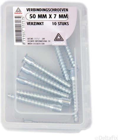 Deltafix verbindingsschroeven 7,0 x 50 mm - verzinkt - 10 stuks