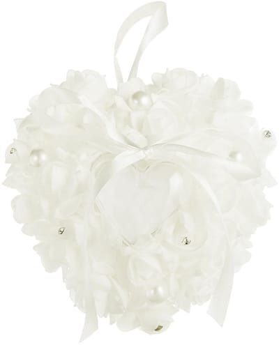 Cosensi - Rosenring Chest - Romantische Sieraaddoos - Perfect voor Trouwen - Wit - Ringopberging - Unieke Geschenken - Geschikt voor Verlovingen