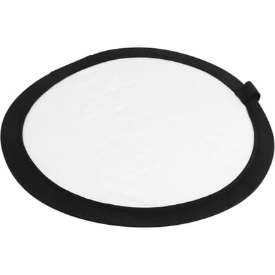 Schijf Lichtreflector 11,8 inch Rond Zilver Wit Opvouwbaar Dubbelzijdig Fotoreflector voor white