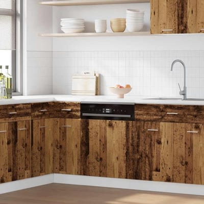 Vaatwasserpaneel - Keukenfront - Keuken Integratie - Vochtbestendig Ontwerp - 45 x 3 x 67 cm - Oud Hout