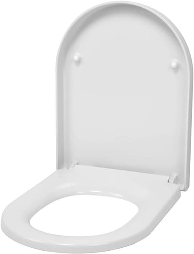 Toiletbril - WC-bril - Hygiënisch Gebruik - Softclose Mechanisme - 43 x 355 cm - Wit