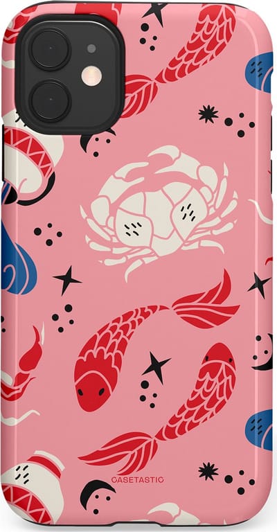 Casetastic hoesje geschikt voor Apple iPhone 11 - Dubbellaagse bescherming - Zodiac in kleur - Fashion Case - Lichtroze Koraal Perzik