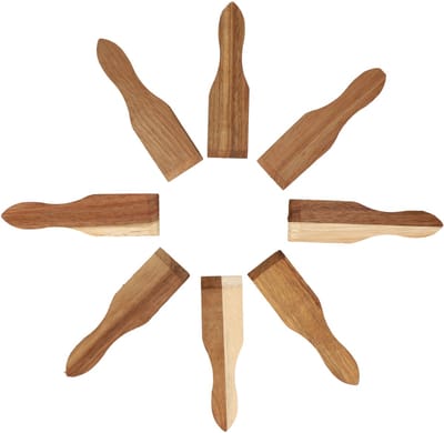 Kesper Gourmetspatels - 16x - acacia hout - 13 x 4 cm - gourmetten - racletten - grillen