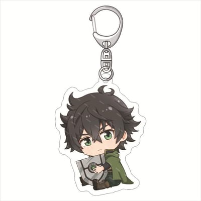 Anime The Rising of the Shield Hero Acryl HD sleutelhanger Naofumi Iwatani Figuur Hanger Decor Cosplay Cadeaus Over sleutelhanger 6cm 6 cm gray