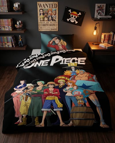 Dekbedovertrek One Piece 140x200cm + Kussensloop 65x65cm – Strohoedencrew – Polykatoen – Officiële Licentie