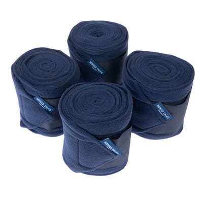 4 Nomad Tales fleece bandages voor paarden, marineblauw volledig paard