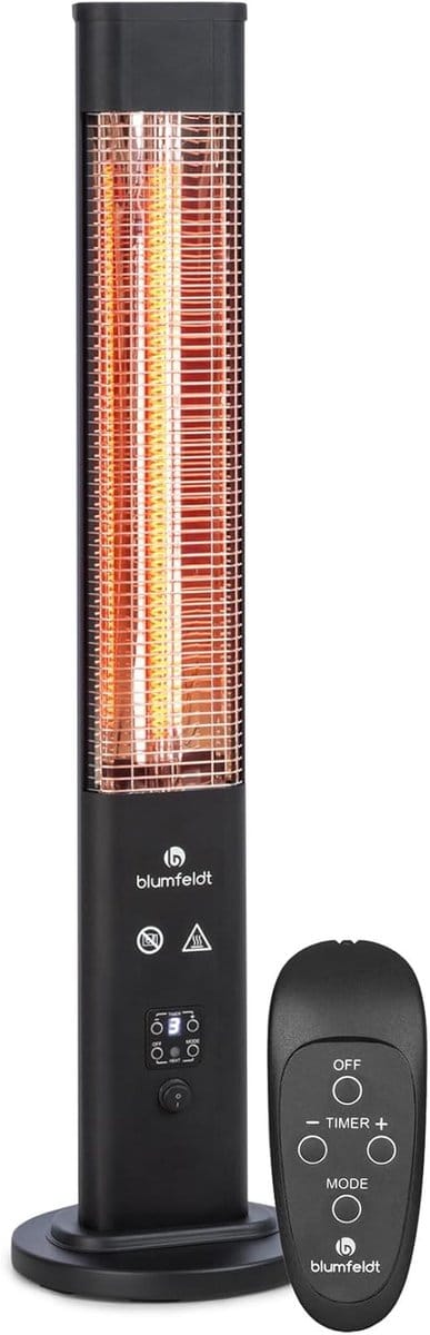 Infraroodverwarming voor Binnen en Buiten - Energiezuinige Warmtestraler met Kantelbeveiliging