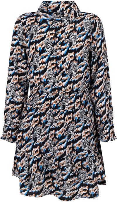 Meisjes jurk tiger - Ultra marine blauw