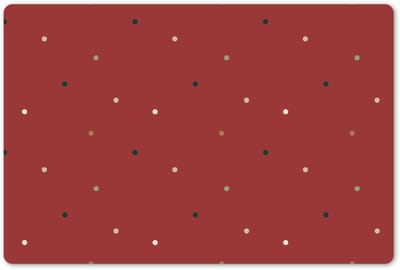 Placemats 45x30 cm - Placemat kunststof - 1 stuk - Patroon - Stippen - Rood - Borden onderleggers - Decoratie voor op tafel - Keuken tafeldecoratie accessoires - Vinyl onderlegger - Tafelversiering