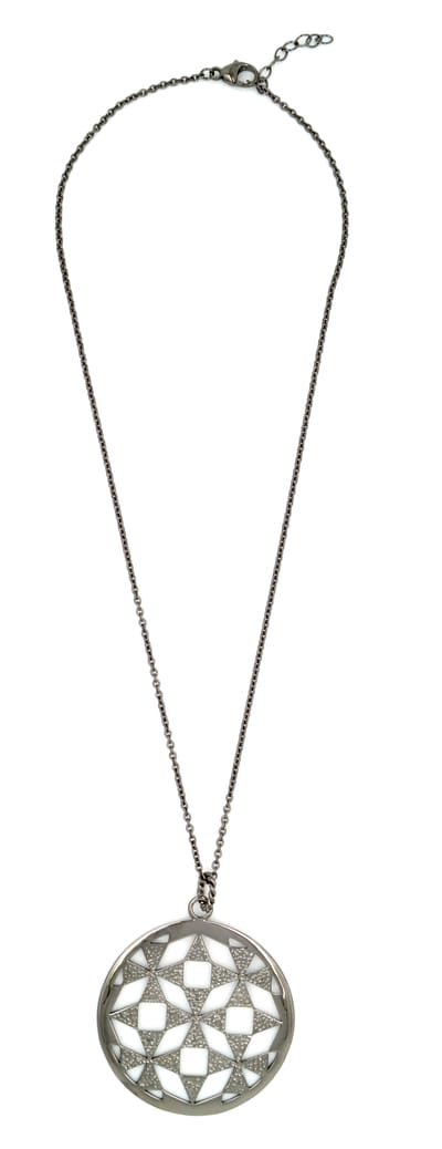 Orphelia Dames 925 Sterling Zilveren Ketting met Hanger - Zwart ZH-6037/2