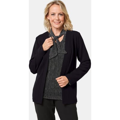 Chic, lang jasje - zwart - Gr. 38 van Goldner Fashion