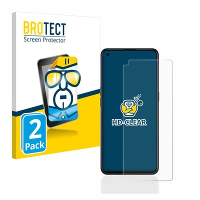 BROTECT - Screenprotector voor Oppo Find X3 Lite - Folie Beschermfolie transparant 2 Stuks