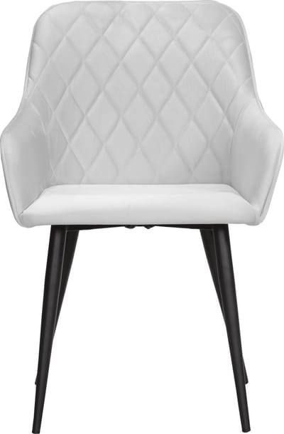 Soof&Tess - Set van 6 - Bergamo Eetkamerstoel - Crème - Fluweel - Velvet - Industrieel - Met armleuning - Easy Clean Stoffen - Hoge Kwaliteit