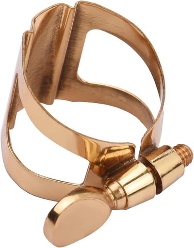 Saxofoon Bindmiddel - Rietklem - Muziek Maken - Enkele Schroef Verstelling - Compact Formaat - Goud