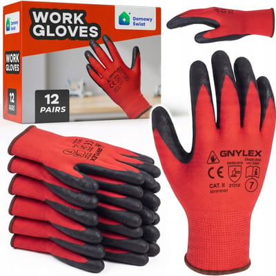 Tuinlatex Werkhandschoenen Vampire Grip 12 Paar Polyester Basis Latex Gecoate Palm Ruwe Getextureerde Grip Voor Tuin, Huis, Werkplaats, Bouw Verschillende Maten Beschikbaar Van 7/S Tot 11/XXL Duurzame