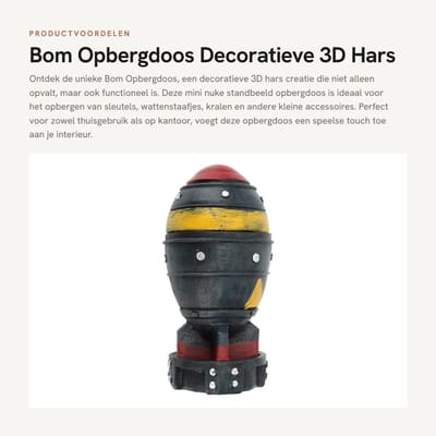 Dailygoods- Opbergdoos Decoratief - 3D Hars Model - Mini Opbergbak - Sleutels/Ornamenten - Wattenstaafjes/Kralen - Ambachtelijk Ontwerp