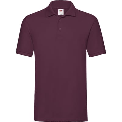 Fruit of the Loom Unisex Premium poloshirt voor volwassenen (Bourgondië)