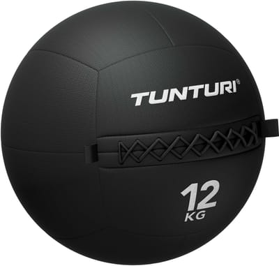Tunturi Platinum Wall Ball - 12kg - Zwart - Incl. gratis fitness app