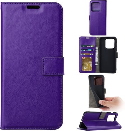 Bookcase Paars Geschikt voor Xiaomi Redmi 10A - portemonnee hoesje - ZT Accessoires