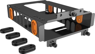 Be Quiet! - HDD Cage - HDD/SSD Montagebeugel - 1x 3,5 Inch HDD - 2x 2,5 Inch SSD - Zwart/Oranje