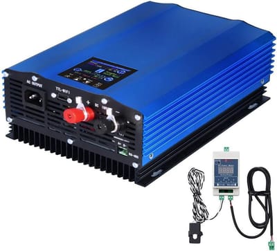 Netgekoppelde Omvormer 1000W met Stroombegrenzer en LCD-Display - Ideaal voor 24V en 36V Zonnepanelen