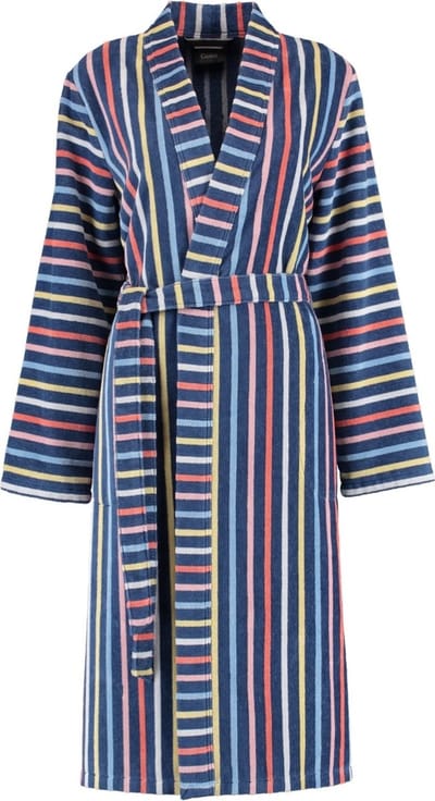 Luxe kimono dames - 100% premium katoen - streep dessin - ideaal als ochtendjas of badjas voor de sauna - maat 36